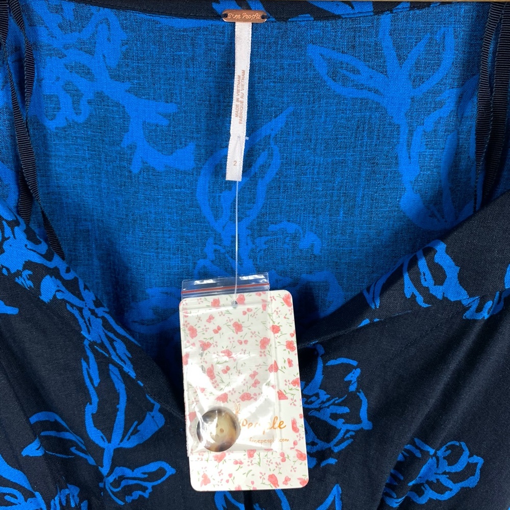 Free People Floral Belted Button-Down Mini Dress - Picture 8 of 12